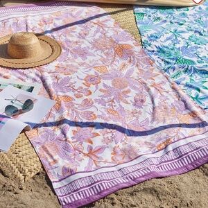 Bundle of 2 Pottery Barn Eleanor Floral Beach Towels UPF 50+ $120
